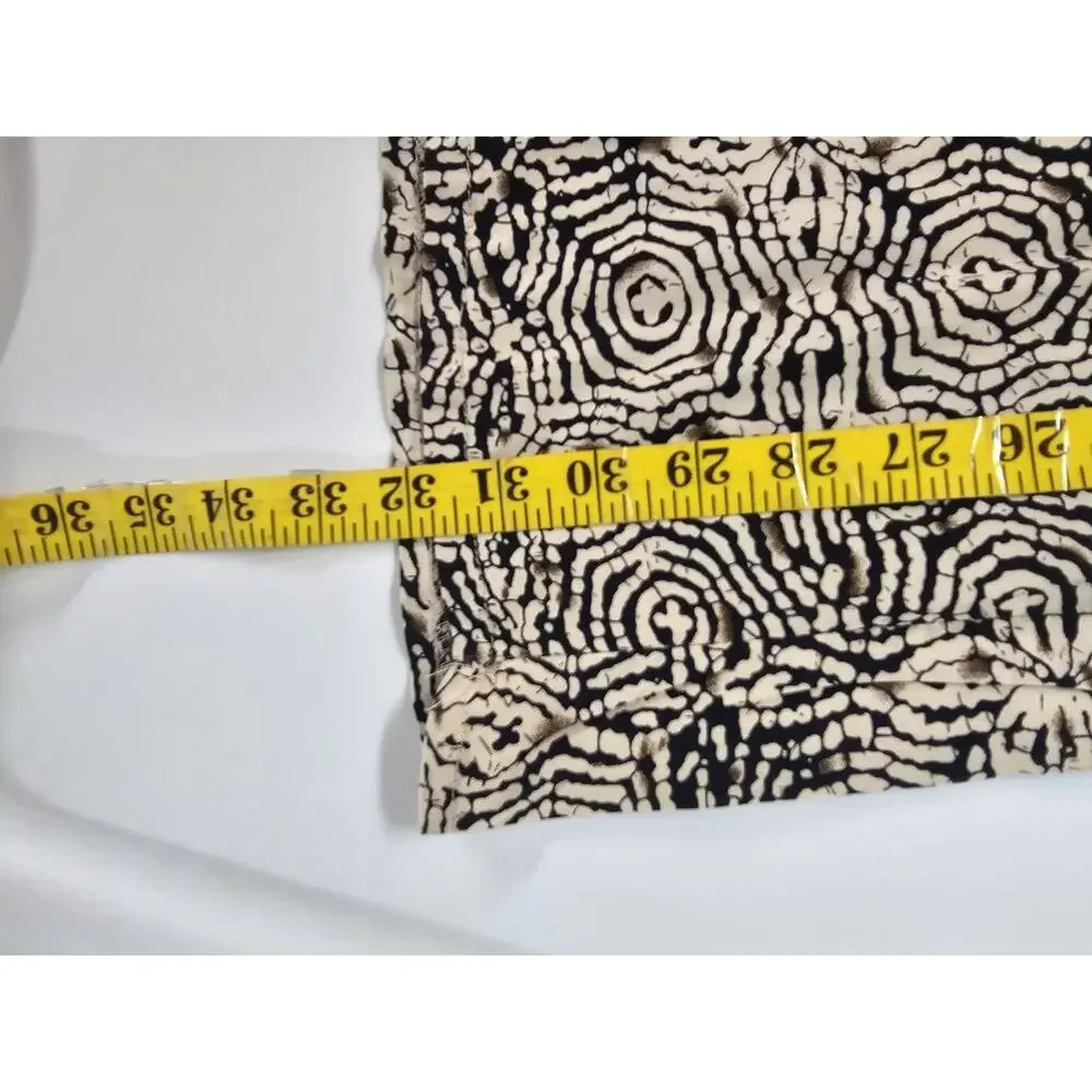 Solitaire Palazzo Pants Abstract Black/White Womens Sz Large Career Neutral Art